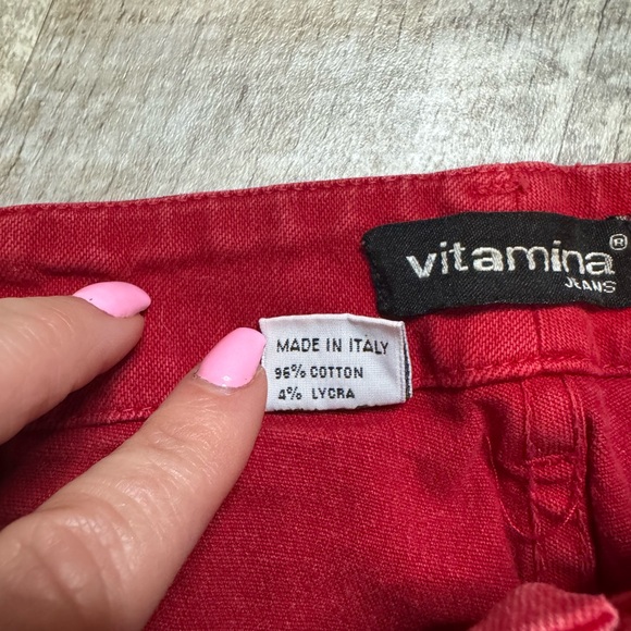 Vitamina red jeans - see size/measurements, Made in Italy - Picture 7 of 10